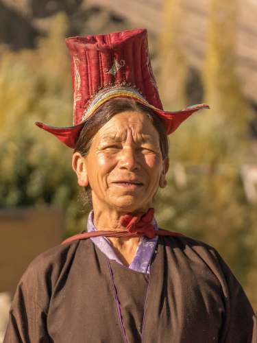 northern india man in black and red long sleeve shirt nubra valley